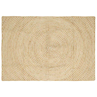 Vidaxl vloerkleed natuurlijk en wit 140 x 200 cm jute