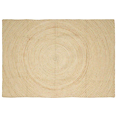 Vidaxl vloerkleed natuurlijk en wit 160 x 230 cm jute