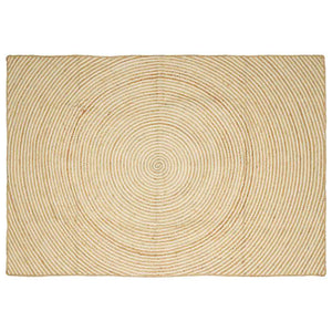 Vidaxl vloerkleed natuurlijk en wit 200 x 290 cm jute
