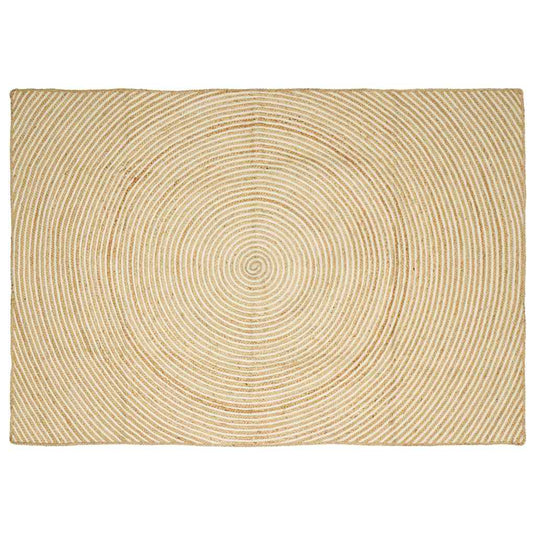 Vidaxl vloerkleed natuurlijk en wit 240 x 340 cm jute