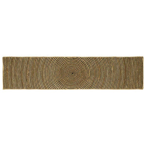 Vidaxl vloerkleed natuurlijk en zwart 60 x 250 cm jute