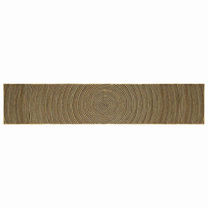 Vidaxl vloerkleed natuurlijk en zwart 60 x 400 cm jute
