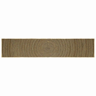 Vidaxl vloerkleed natuurlijk en zwart 60 x 400 cm jute