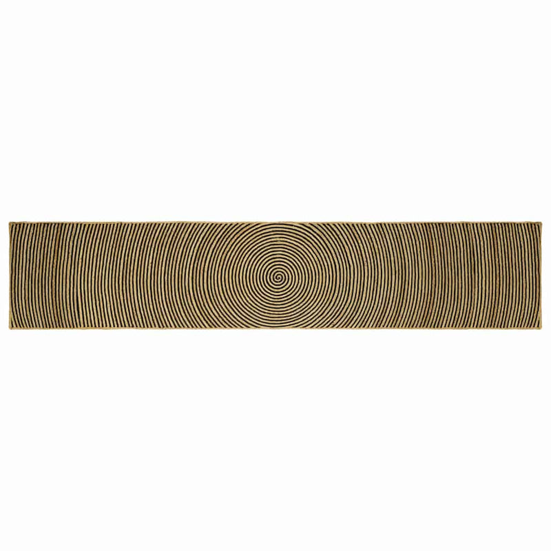 Chargez l'image dans la visionneuse de la galerie, Vidaxl vloerkleed natuurlijk en zwart 60 x 400 cm jute
