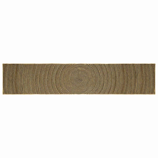 Vidaxl vloerkleed natuurlijk en zwart 60 x 400 cm jute