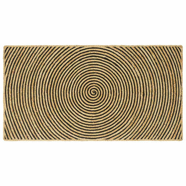 Vidaxl vloerkleed natuurlijk en zwart 80 x 150 cm jute