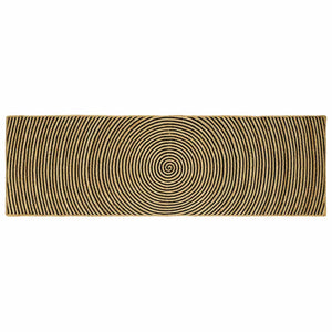 Vidaxl vloerkleed natuurlijk en zwart 80 x 250 cm jute