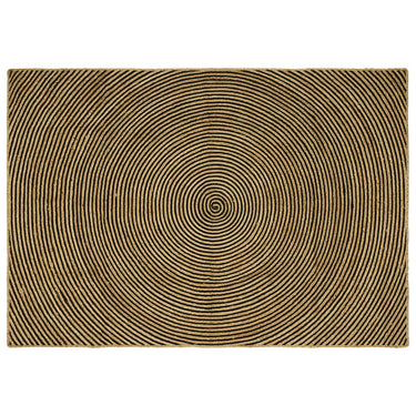 Vidaxl vloerkleed natuurlijk en zwart 160 x 230 cm jute