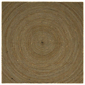 Vidaxl vloerkleed natuurlijk en zwart 240 x 240 cm jute