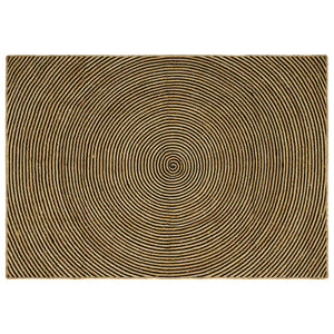 Vidaxl vloerkleed natuurlijk en zwart 240 x 340 cm jute