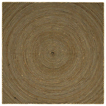 Vidaxl vloerkleed natuurlijk en zwart 300 x 300 cm jute