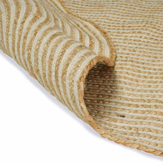 Vidaxl vloerkleed natuurlijk en wit 205 x 305 cm jute