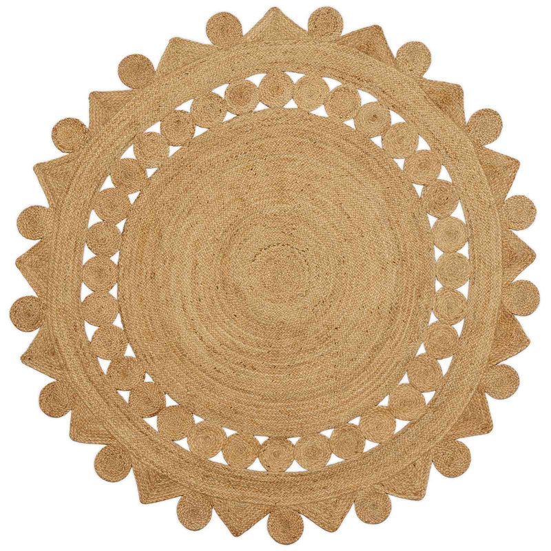 Chargez l'image dans la visionneuse de la galerie, Vidaxl tapijt bruin ø 240 cm jute
