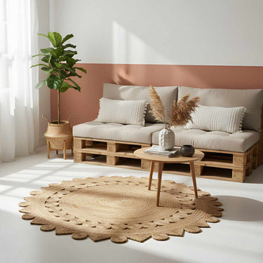 Vidaxl tapijt bruin ø 240 cm jute