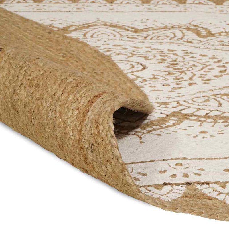 ギャラリービューアに画像をロードする, Vidaxl jute tapijt bloemen naturel 205 x 305 cm jute
