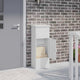 Vidaxl pakket inwerp box met opslag wit 44,5 x 29 x 110,5 cm staal