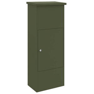 Vidaxl pakket inwerp box olijfgroen 44,5 x 29 x 110,5 cm staal