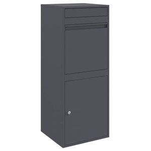 Vidaxl pakket inwerp box met opslag antraciet 41 x 38 x 103 cm staal