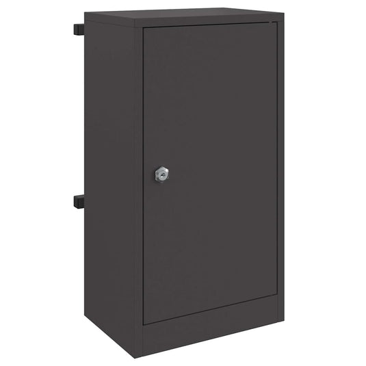 Vidaxl brievenbus met opslag met de deur zwart 30 x 20 x 55 cm staal