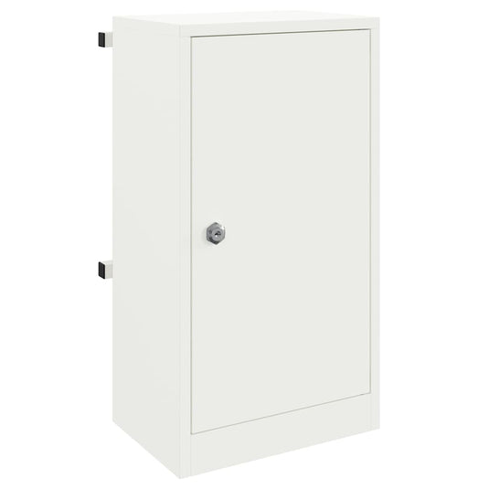 Vidaxl brievenbus met opslag met de deur wit 30 x 20 x 55 cm staal