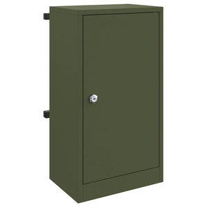Vidaxl brievenbus met opslag met slot olijfgroen 30 x 20 x 55 cm staal