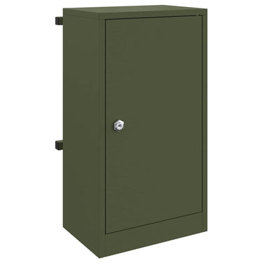 Vidaxl brievenbus met opslag met slot olijfgroen 30 x 20 x 55 cm staal