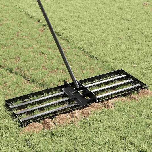 Vidaxl vervangingskop voor tuinhark zwart gepoedercoat staal
