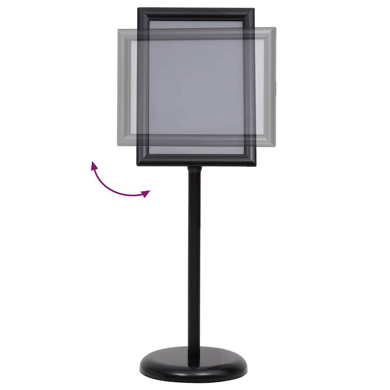 ギャラリービューアに画像をロードする, Vidaxl posterstandaards 2 pcs zwart 32.7 x 24 x 108 cm aluminium
