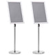 Vidaxl posterstandaards 2 pcs zilver 32.7 x 24 x 108 cm aluminium