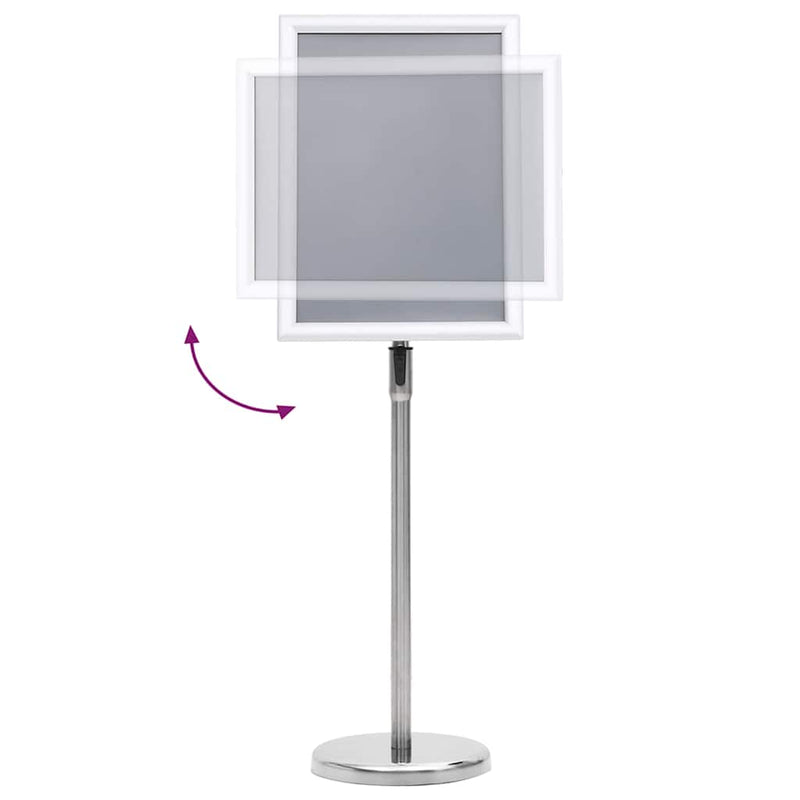 ギャラリービューアに画像をロードする, Vidaxl posterstandaards 2 pcs zilver 32.7 x 24 x 108 cm aluminium
