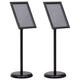 Vidaxl posterstandaards 2 pcs zwart 32.7 x 24 x 108 cm aluminium