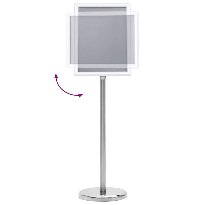 ギャラリービューアに画像をロードする, Vidaxl posterstandaards 2 pcs zilver 32.7 x 24 x 108 cm aluminium
