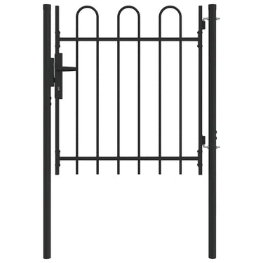 Vidaxl hekpoort met slot grijs 103 x 150 cm gepoedercoat staal