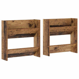 Vidaxl schoenenkast 2 pcs oudhout 60 x 18 x 60 cm bewerkt hout
