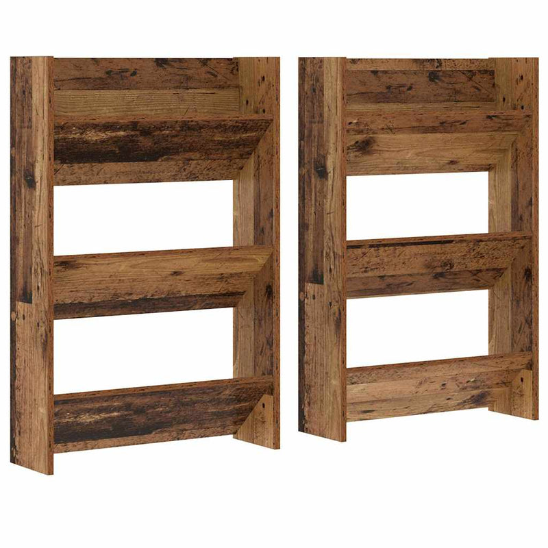 ギャラリービューアに画像をロードする, Vidaxl schoenenkast 2 pcs oudhout 60 x 18 x 90 cm bewerkt hout
