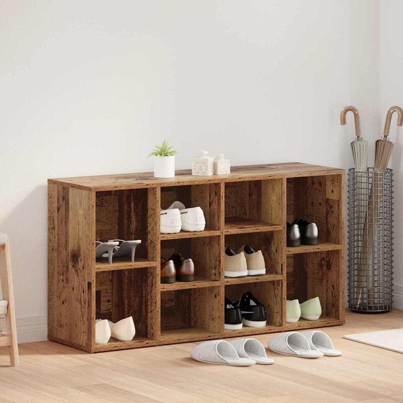 ギャラリービューアに画像をロードする, Vidaxl schoenenbank met plank oudhout 103 x 30 x 54,5 cm bewerkt hout
