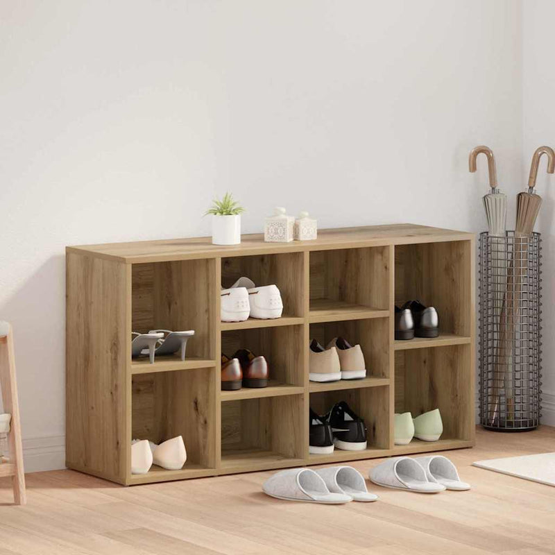 ギャラリービューアに画像をロードする, Vidaxl schoenenbank artisan eiken 103 x 30 x 54,5 cm bewerkt hout
