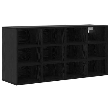 Vidaxl schoenenkast zwart eiken 103 x 30 x 51 cm bewerkt hout