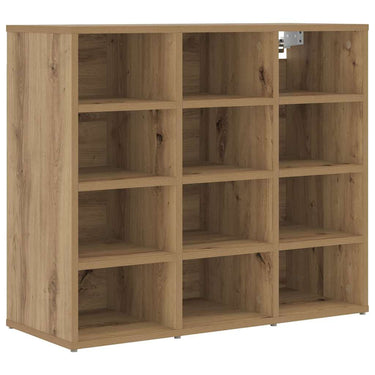 Vidaxl schoenenkast artisan eiken 77,5 x 30 x 67 cm bewerkt hout