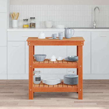 Vidaxl werkbank wasbruin 78,5 x 50 x 80 cm massief grenenhout