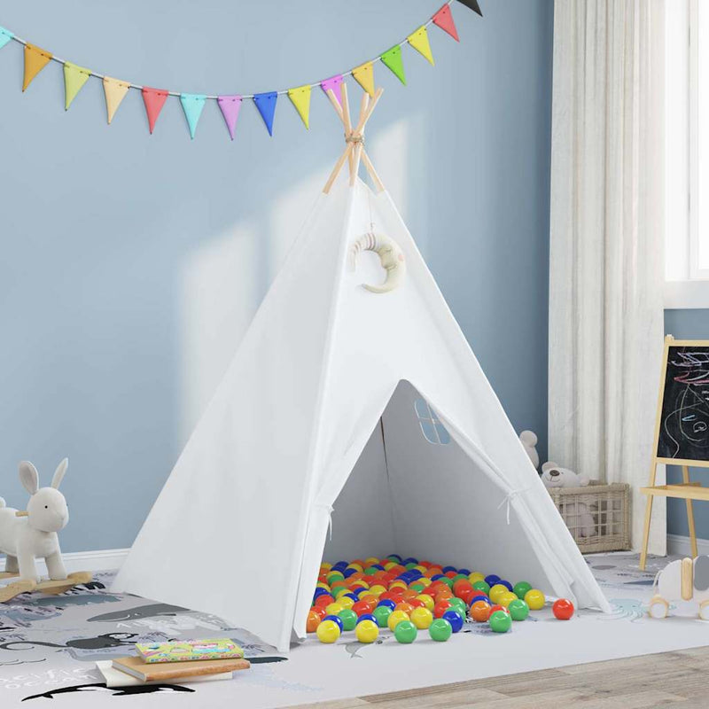 Chargez l'image dans la visionneuse de la galerie, Vidaxl teepee tent wit 120 x 120 x 150 cm stof en plastic
