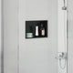 Vidaxl douche niche zwart 30 x 20 x 9,5 cm roestvrij staal