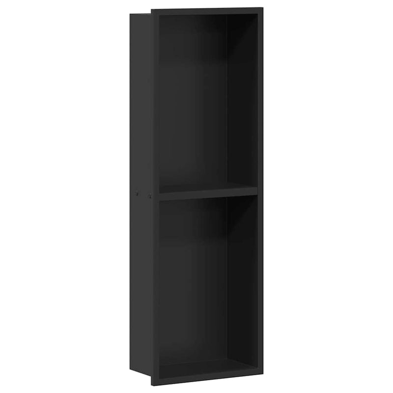 Afbeelding laden in galerijviewer, Vidaxl douche niche zwart 60 x 20 x 9,5 cm roestvrij staal
