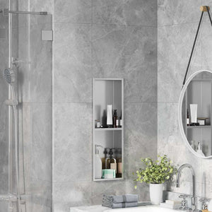 Vidaxl douche niche zilver 60 x 20 x 9,5 cm roestvrij staal