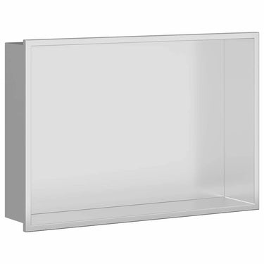 Vidaxl douche niche zilver 45 x 30 x 9,5 cm roestvrij staal