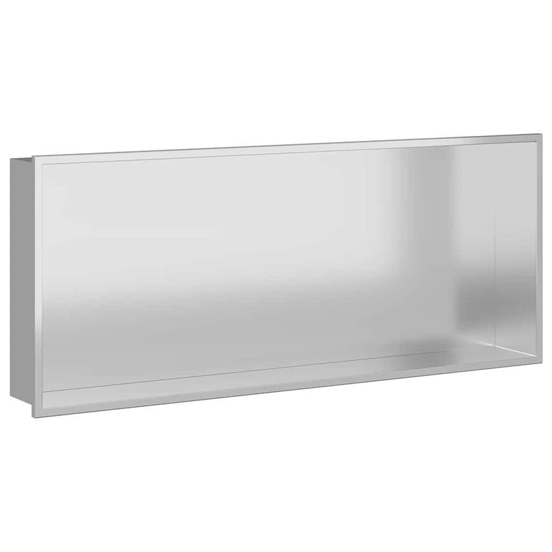Afbeelding laden in galerijviewer, Vidaxl douche niche zilver 75 x 30 x 9,5 cm roestvrij staal
