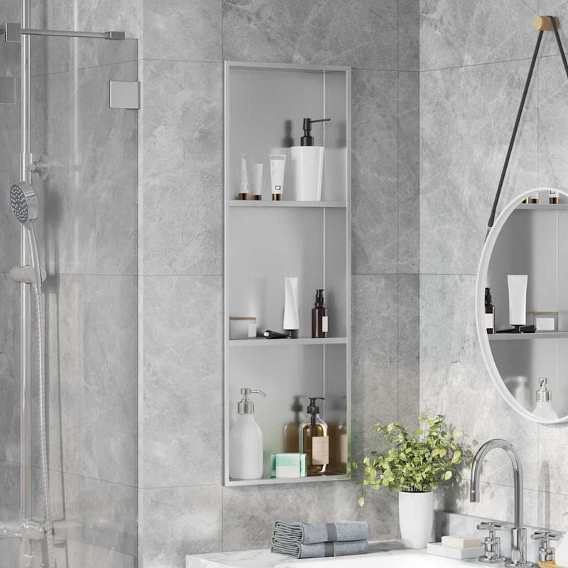 Chargez l'image dans la visionneuse de la galerie, Vidaxl douche niche zilver 90 x 30 x 9,5 cm roestvrij staal
