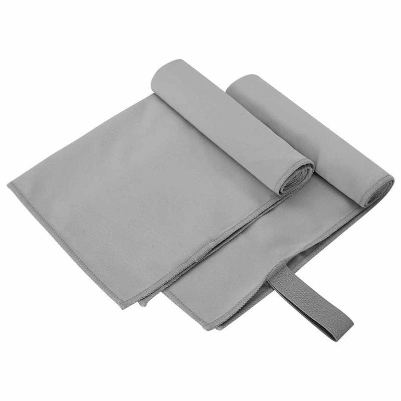 Afbeelding laden in galerijviewer, Vidaxl sporthanddoeken 2 pcs donkergrijs 50 x 30 cm
