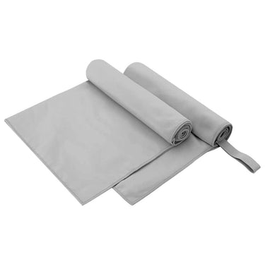 Vidaxl sporthanddoeken 2 pcs grijs 100 x 50 cm polyester en polyamide