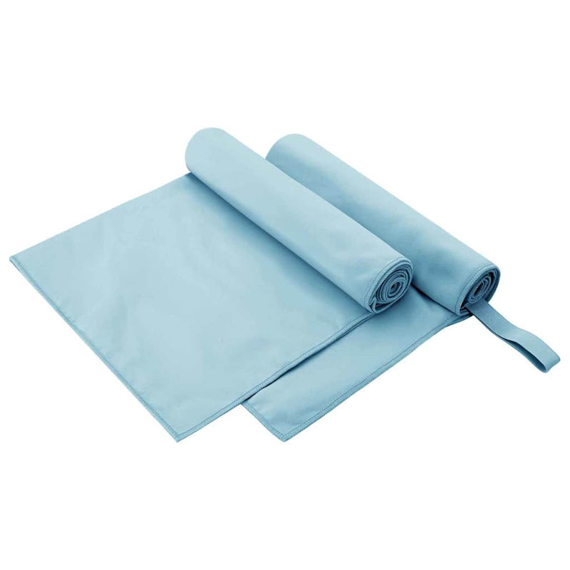 Afbeelding laden in galerijviewer, Vidaxl sporthanddoeken 2 pcs blauw 100 x 50 cm polyester en polyamide
